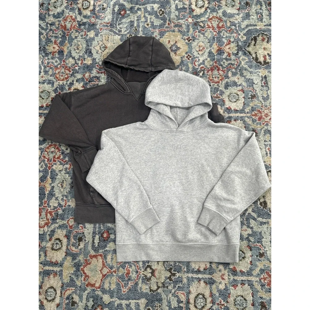 Gap Hoodie‎ Bundle Kids Size 12 Gray Black Pullover Fleece Sweatshirts